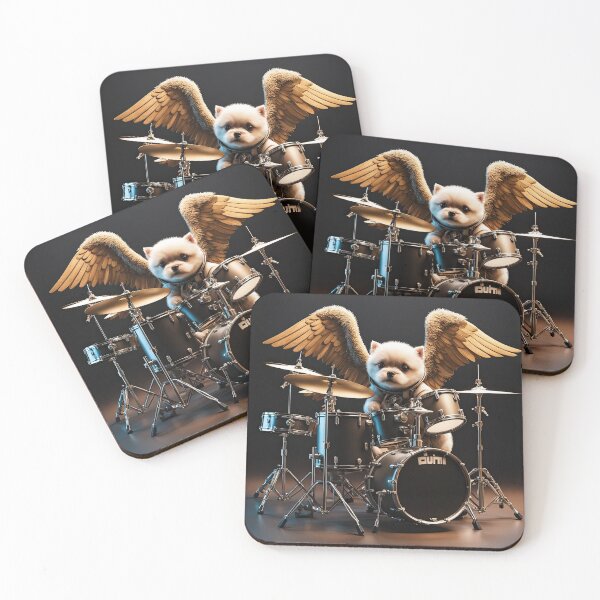 Item preview, Puppy as an Angel with wings Playing a Drum designed and sold by Colin Bentham.