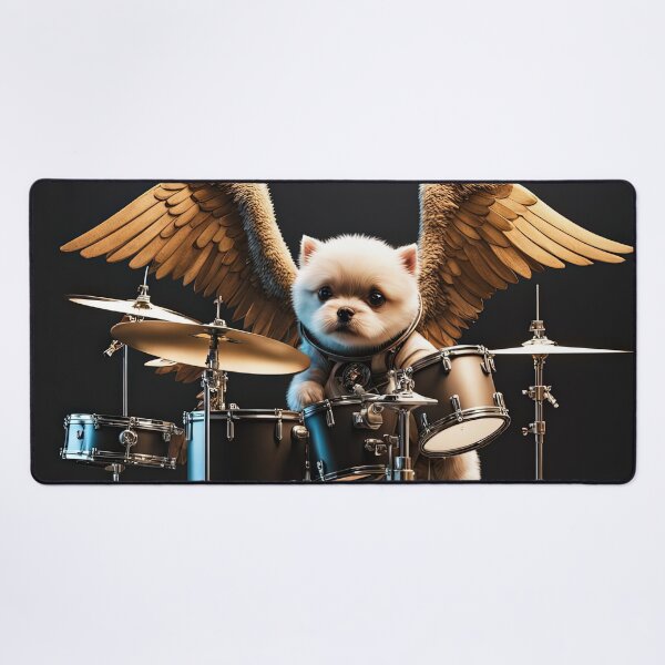 Item preview, Puppy as an Angel with wings Playing a Drum designed and sold by Colin Bentham.