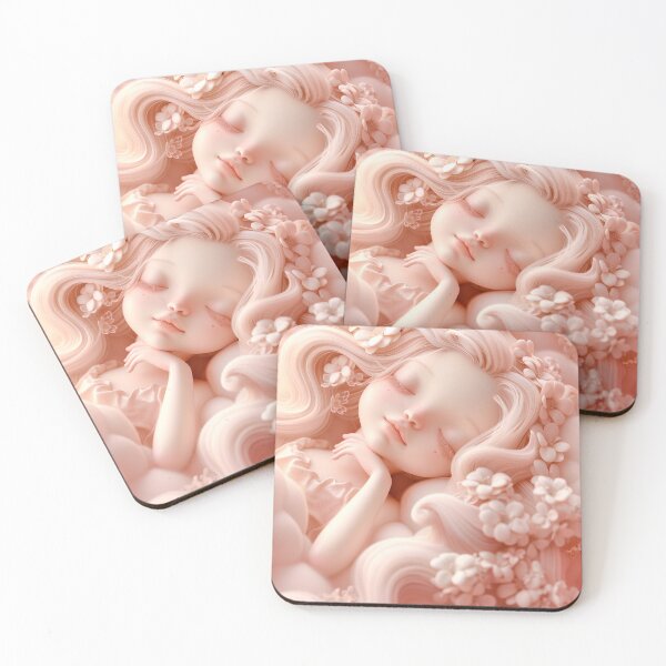 Item preview, Venus in Blossoming Slumber – Goddess of Tender Dreams designed and sold by GoldenChiArt.