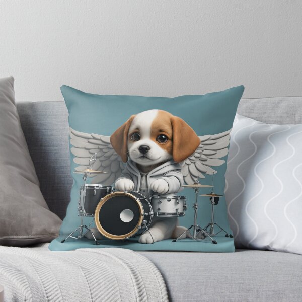 Item preview, Puppy as an Angel with wings Playing a Drum designed and sold by Colin Bentham.