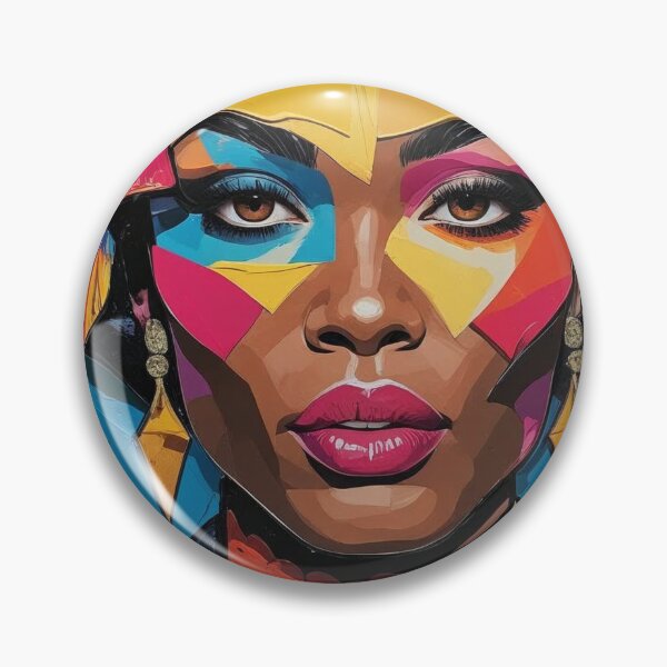 Item preview, Vibrant Abstract Portrait of a Woman with Bold Colors and Geometric Patterns designed and sold by Rue Market.