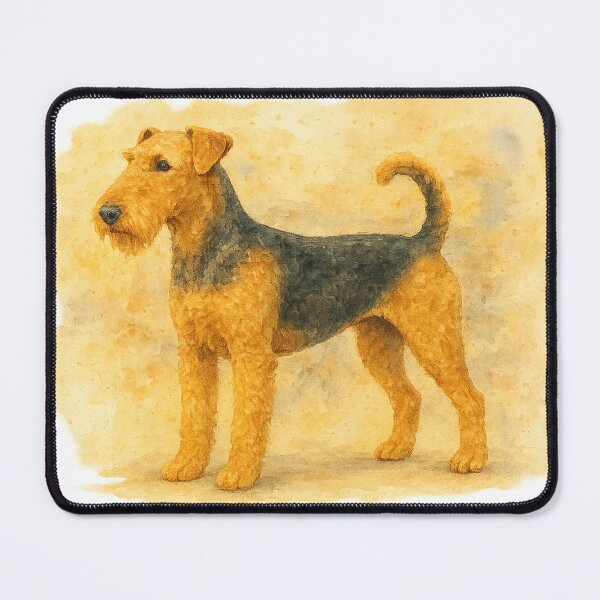 Item preview, Airedale Terrier colored designed and sold by Airedaleandwell.