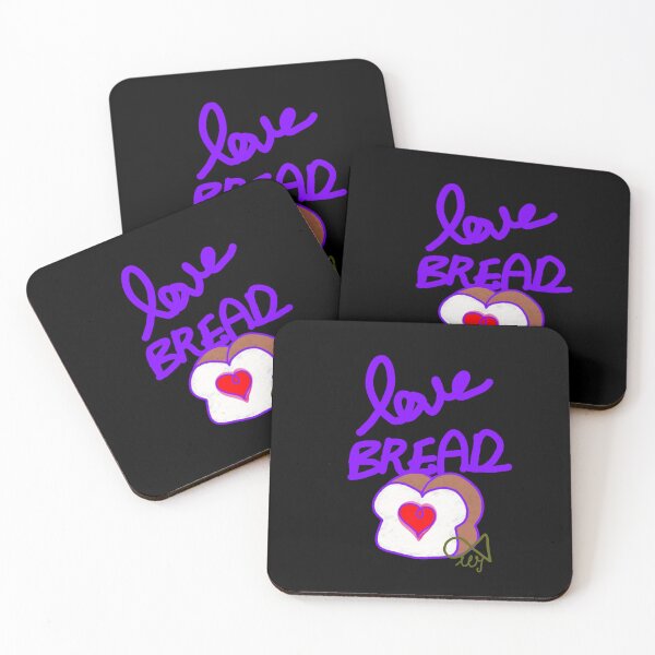 Item preview, LaMaisonOfMY Love or Bread? Toasty Dilemma - Cute Handdrawn Bread COLLECTION No.1 ON BLACK designed and sold by LaMaisonOfMY.