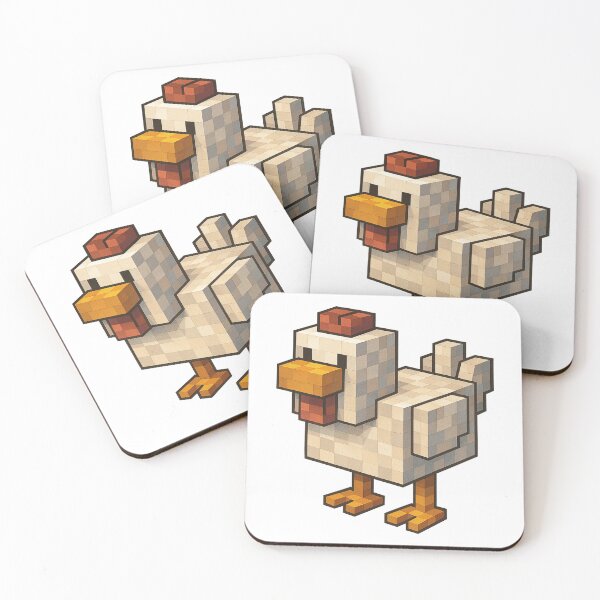 Item preview, Pixel Chicken – Proud Bird in Blocky Retro Style designed and sold by Kubala.