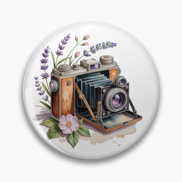 Item preview, Watercolor Camera Floral designed and sold by Roya10.