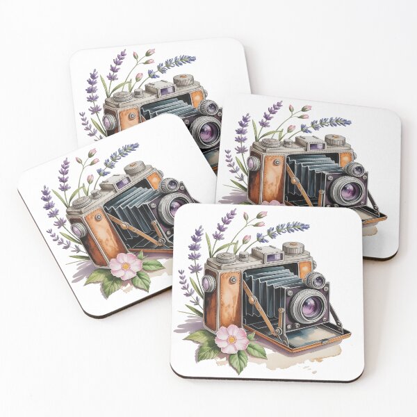 Item preview, Watercolor Camera Floral designed and sold by Roya10.