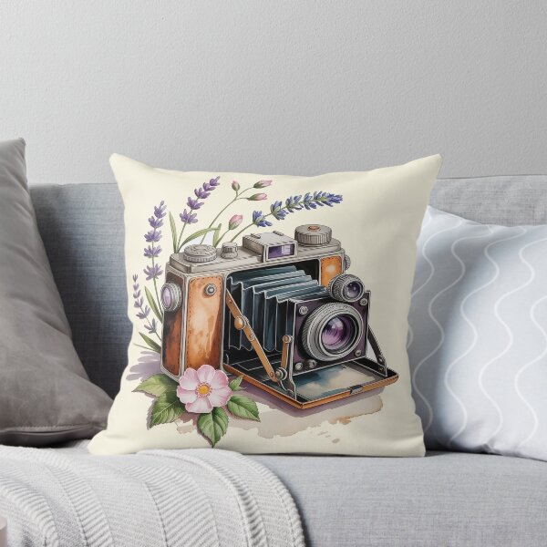 Item preview, Watercolor Camera Floral designed and sold by Roya10.