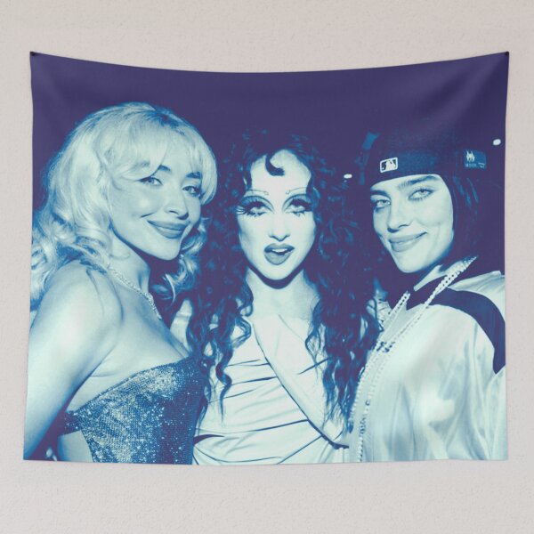 Item preview, Power Pop Girls Tapestry designed and sold by kenzieprotos.