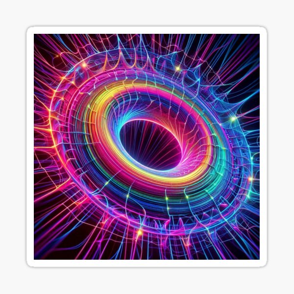 Aperçu de l'œuvre Swirl Swirl Chaos – Bague Web Néon Esthétique Y2K créée et vendue par ashokreddy343.