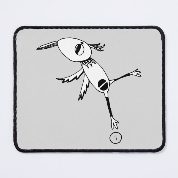 Item preview, Surreal Bird of Reverent Headship｜Resh ר｜Hebrew Letter Art｜Black and White Design designed and sold by Aster Atelier.