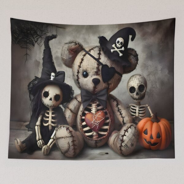 Item preview, "Halloween Ted and friends" designed and sold by JacquiTaylorArt.