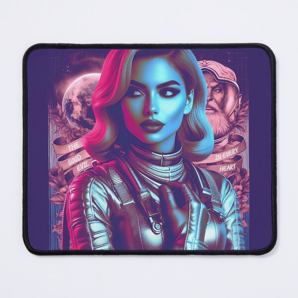 Item preview, Retro Space Lady Neon Heart designed and sold by Voodoo Store Paranormal Collections.