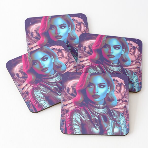 Item preview, Retro Space Lady Neon Heart designed and sold by Voodoo Store Paranormal Collections.