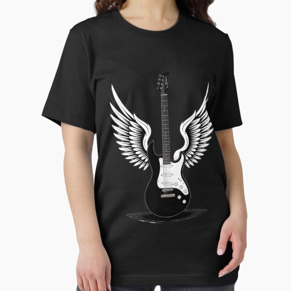 Item preview, Angel Wing Rock Guitar – Vintage Electric Guitar Art designed and sold by FitaRetail333.