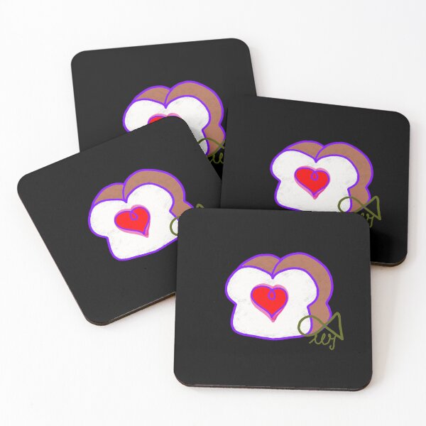 Item preview, LaMaisonOfMY Love or Bread? Toasty Dilemma - Cute Handdrawn Bread COLLECTION No.7 ON BLACK designed and sold by LaMaisonOfMY.