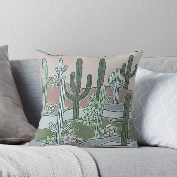 Item preview, Sonoran Saguaros red designed and sold by Tina Bellina Designs.