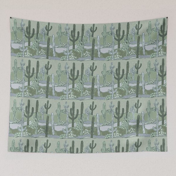 Item preview, Sonoran Saguaros green designed and sold by Tina Bellina Designs.