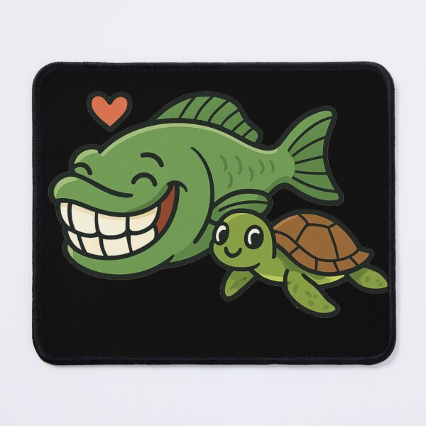 Item preview, Parrot Fish and Little Turtle designed and sold by DamioPolArt.