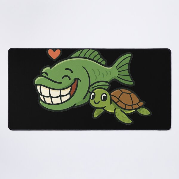 Item preview, Parrot Fish and Little Turtle designed and sold by DamioPolArt.