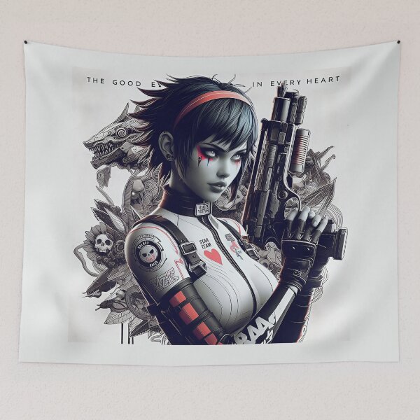 Item preview, Gothic Lady Skull Shooter Anime designed and sold by Voodoo Store Paranormal Collections.
