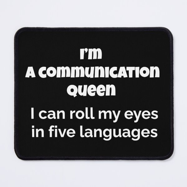 Item preview, Funny Communication Queen Shirt – Eye Roll Master in 5 Languages – Sarcastic Multilingual Quote Tee, communication queen shirt, sarcastic quote tee, funny women’s t-shirt, language humor shirt designed and sold by BrewtifulMugs.