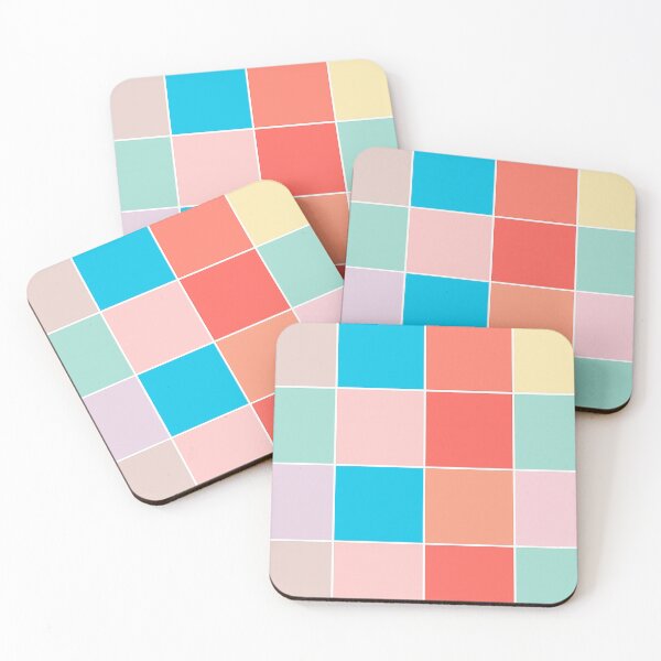 Item preview, Colorful Retro Grid Aesthetic Pattern – Pastel Rainbow Minimalist Design designed and sold by weirdfishes123.
