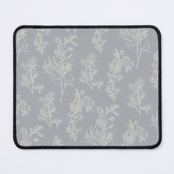 Item preview, Botanical Cottage Floral Pattern in Muted Gray Blue and Cream designed and sold by kierkegaard.