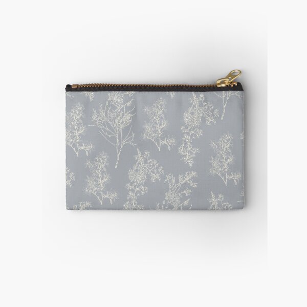 Item preview, Botanical Cottage Floral Pattern in Muted Gray Blue and Cream designed and sold by kierkegaard.