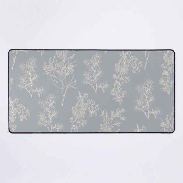 Item preview, Botanical Cottage Floral Pattern in Muted Gray Blue and Cream designed and sold by kierkegaard.