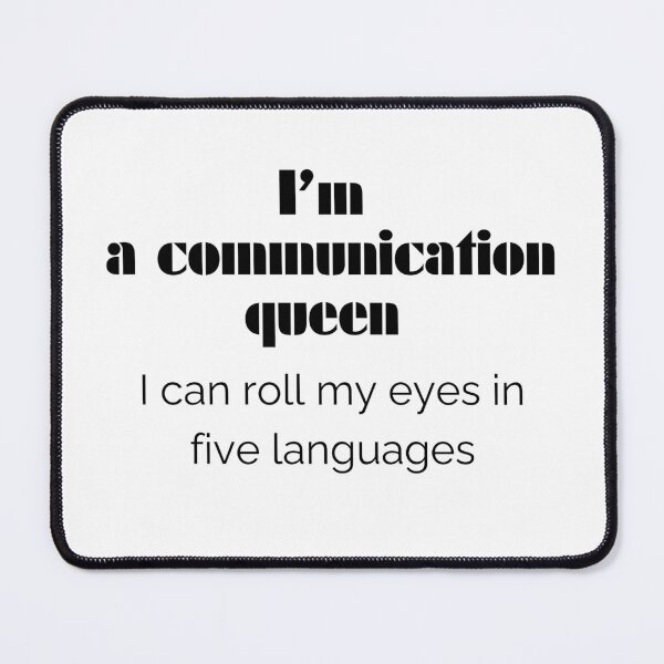 Item preview, Funny Communication Queen Shirt – Eye Roll Master in 5 Languages – Sarcastic Multilingual Quote Tee, communication queen shirt, sarcastic quote tee, funny women’s t-shirt, language humor shirt designed and sold by BrewtifulMugs.