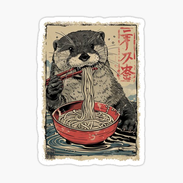 Item preview, Otter Ramen Nudeln – Kawaii Japanische Food Art T-Shirt designed and sold by Gaviani Desing Studio.