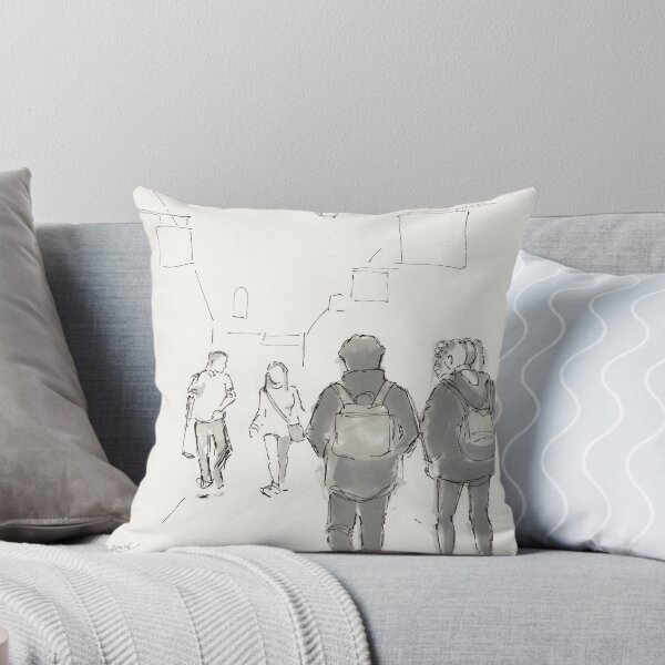 Item preview, People walking through shopping arcade drawing designed and sold by MikeJory.