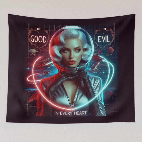 Item preview, Retro Lady Neon Space Glam designed and sold by Voodoo Store Paranormal Collections.