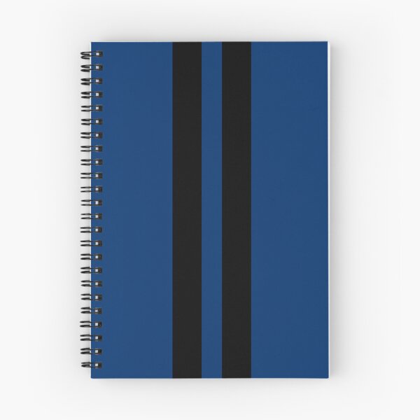 Item preview, Dual Racing Stripes - Large Gap (Black - Guardsmans Blue Background) designed and sold by Racing Stripes Only.