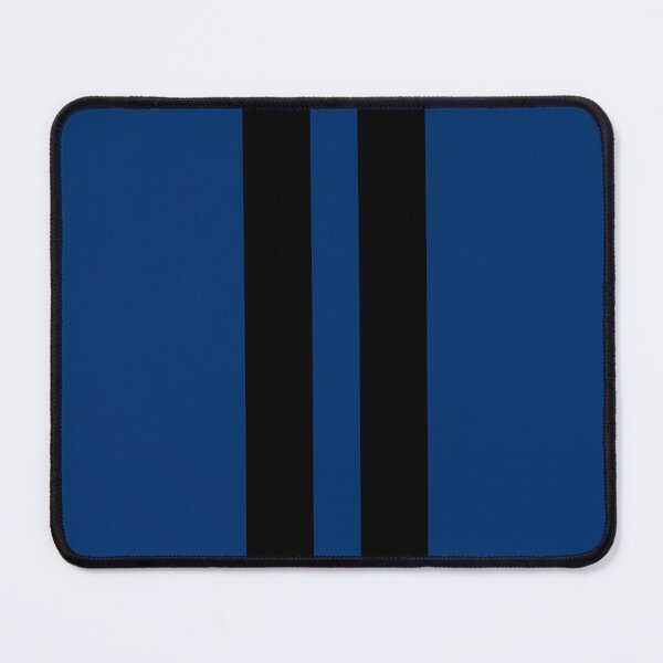Item preview, Dual Racing Stripes - Large Gap (Black - Guardsmans Blue Background) designed and sold by Racing Stripes Only.