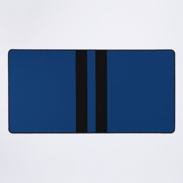 Item preview, Dual Racing Stripes - Large Gap (Black - Guardsmans Blue Background) designed and sold by Racing Stripes Only.