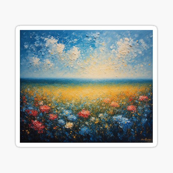 Item preview, "UN ÉTÉ DE RÊVE, OEUVRE PICTURALE INSPIRÉE PAR CLAUDE MONET." designed and sold by Ralek.