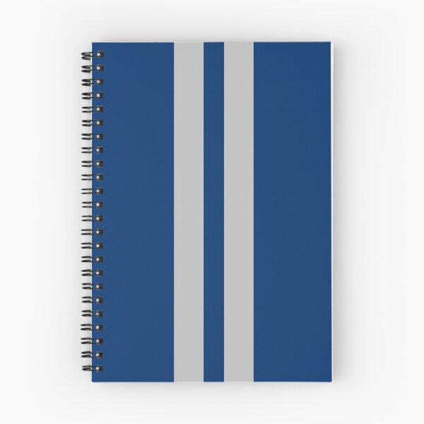Item preview, Dual Racing Stripes - Large Gap (Light Gray/Silver - Guardsmans Blue Background) designed and sold by Racing Stripes Only.