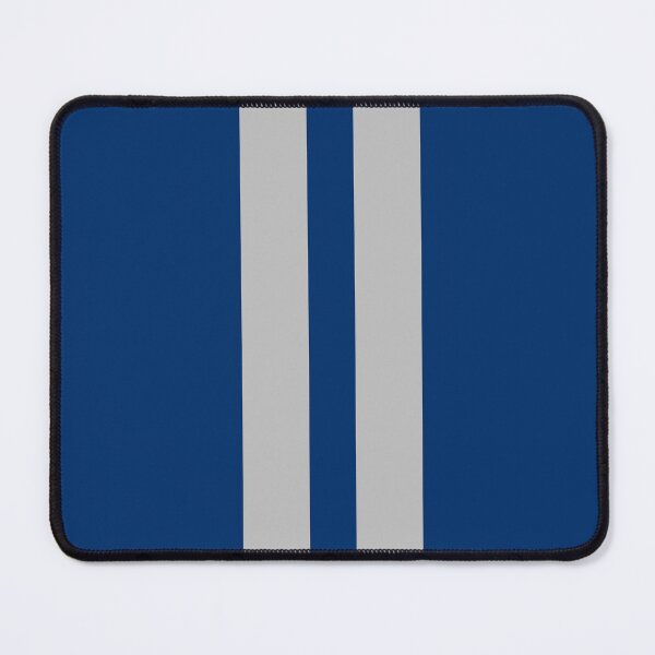 Item preview, Dual Racing Stripes - Large Gap (Light Gray/Silver - Guardsmans Blue Background) designed and sold by Racing Stripes Only.