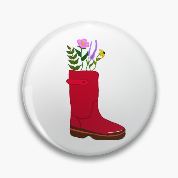 Item preview, red boot with flowers in it  designed and sold by PipersStudio.