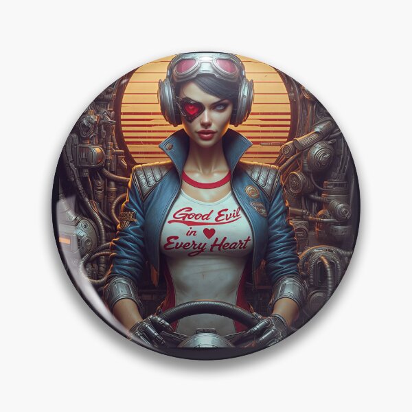 Item preview, Retro Lady Pilot Cyborg designed and sold by Voodoo Store Paranormal Collections.