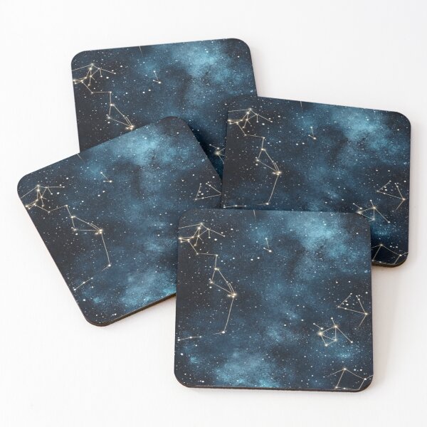 Item preview, drawing of cosmic constellations zoodiac crossed lovers design  designed and sold by NivyasArtistry.