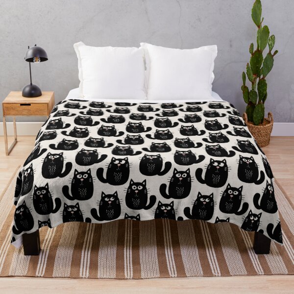 Item preview, Cute Moody Black Cats in Black and White  designed and sold by EliveraDesigns.