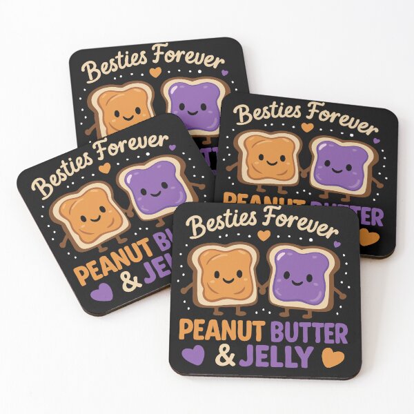 Item preview, Besties Forever Girlfriend Best Friend Peanut Butter & Jelly designed and sold by Lilly4Art.