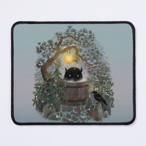 Item preview, A Quiet Spot to Soak – Cozy Forest Tub Illustration designed and sold by littleclyde.