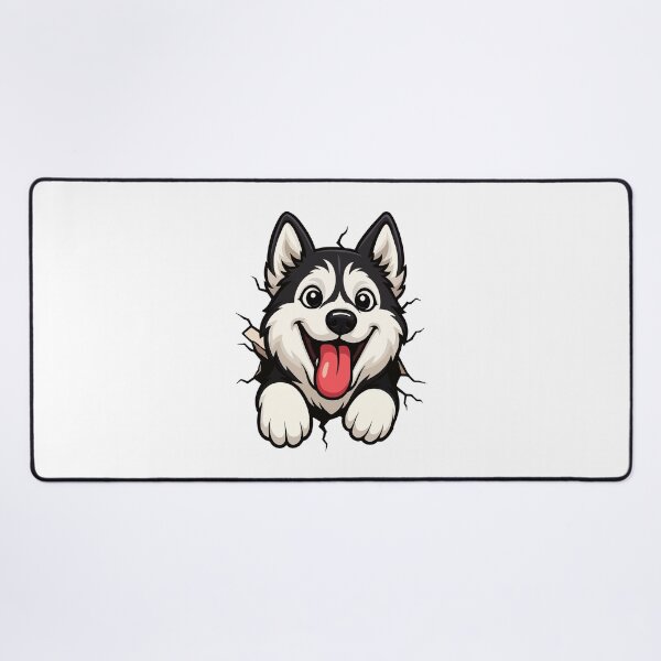 Item preview, DOG ON CRACKED HOLE - SIBERIAN HUSKY | Pets and Dogs lovers for Men and Women t-shirt designed and sold by panchiTWO.