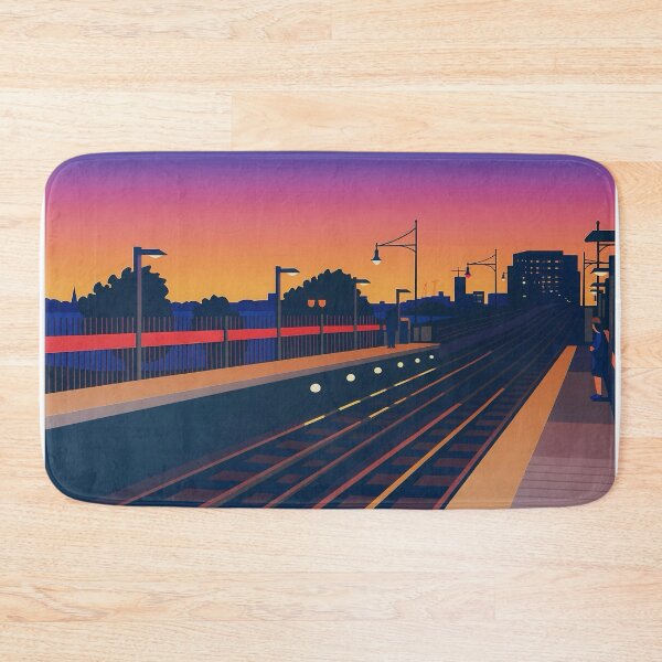 Item preview, Train station at sunset designed and sold by Skyislightblue.