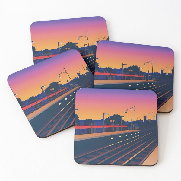 Item preview, Train station at sunset designed and sold by Skyislightblue.