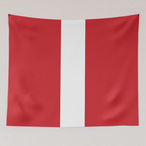 Item preview, Single Racing Stripe (White - Fire Engine Red Background) designed and sold by Racing Stripes Only.