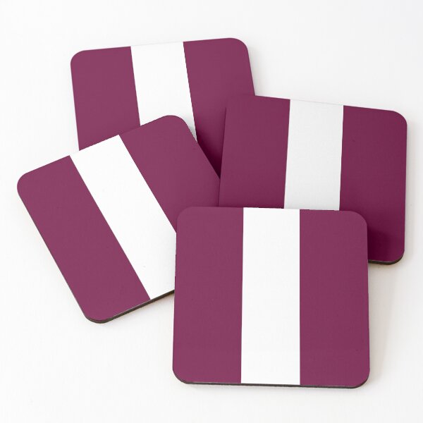 Item preview, Single Racing Stripe (White - Burgundy Background) designed and sold by Racing Stripes Only.
